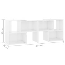 Carillo High Gloss TV Stand With Shelves In White