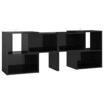 Carillo High Gloss TV Stand With Shelves In Black