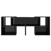 Carillo High Gloss TV Stand With Shelves In Black