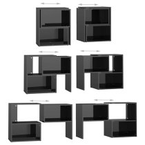 Carillo High Gloss TV Stand With Shelves In Black