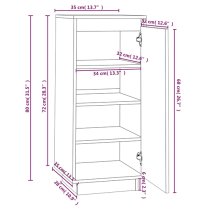 Boris Pinewood Shoe Storage Cabinet With 1 Door In Natural