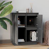 Galvin Pinewood Sideboard With 3 Doors In Grey