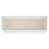 Lazaro Solid Pinewood TV Stand With Undershelf In White