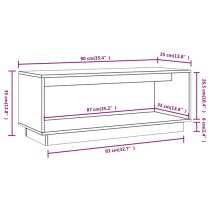 Lazaro Solid Pinewood TV Stand With Undershelf In White