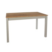 Consett Linea Small Rectangular Wooden Dining Table In Grey