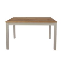 Consett Linea Small Rectangular Wooden Dining Table In Grey