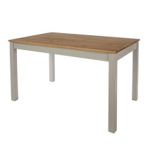 Consett Linea Small Rectangular Wooden Dining Table In Grey