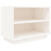 Ochoa Solid Pinewood Shoe Storage Bench In White