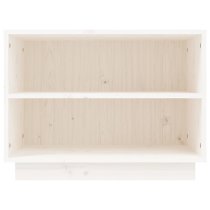 Ochoa Solid Pinewood Shoe Storage Bench In White