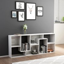 Nael High Gloss Bookcase And Shelving Unit In White