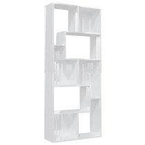 Nael High Gloss Bookcase And Shelving Unit In White