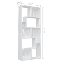 Nael High Gloss Bookcase And Shelving Unit In White