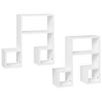 Dacre Set Of 2 Wooden Wall Shelf In White