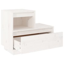 Belay Pinewood Bedside Cabinet With 1 Drawer In White