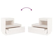 Belay Pinewood Bedside Cabinet With 1 Drawer In White