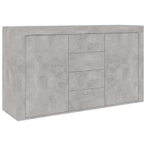 Einar Wooden Sideboard With 2 Door 4 Drawer In Concrete Effect