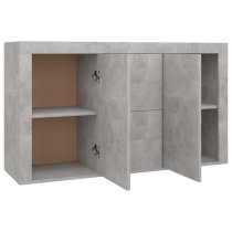 Einar Wooden Sideboard With 2 Door 4 Drawer In Concrete Effect