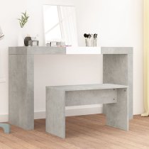 Canta Wooden Dressing Table Stool In Concrete Effect