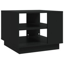 Adolfo Wooden Coffee Table With Undershelf In Black