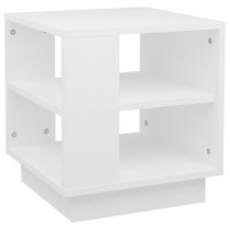 Batul Wooden Coffee Table With Undershelf In White