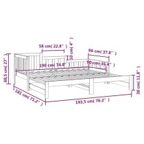 Davey Solid Pinewood Pull-Out Single Day Bed In Natural