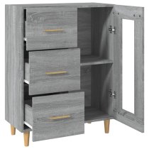 Cartier Sideboard With 1 Door 3 Drawers In Grey Sonoma Oak