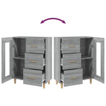 Cartier Sideboard With 1 Door 3 Drawers In Grey Sonoma Oak