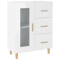 Cartier High Gloss Sideboard With 1 Door 3 Drawers In White