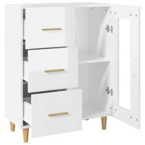 Cartier High Gloss Sideboard With 1 Door 3 Drawers In White