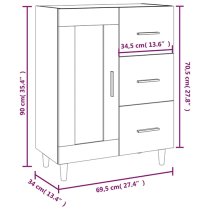 Cartier High Gloss Sideboard With 1 Door 3 Drawers In White