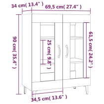 Latrell High Gloss Sideboard With 2 Doors In White