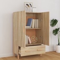 Makula Wooden Highboard With 2 Doors 1 Drawer In Sonoma Oak