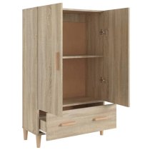 Makula Wooden Highboard With 2 Doors 1 Drawer In Sonoma Oak