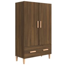 Makula Wooden Highboard With 2 Doors 1 Drawer In Brown Oak