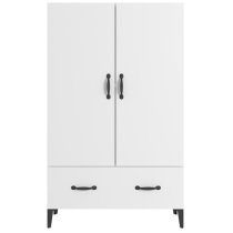 Narvel Wooden Highboard With 2 Doors 1 Drawer In White