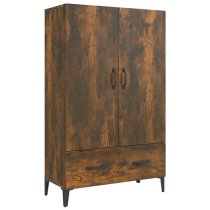 Narvel Wooden Highboard With 2 Doors 1 Drawer In Smoked Oak