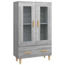 Scipo Wooden Highboard With 2 Doors 1 Drawers In Grey Sonoma Oak