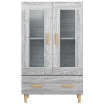 Scipo Wooden Highboard With 2 Doors 1 Drawers In Grey Sonoma Oak