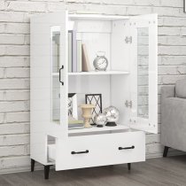 Taszi High Gloss Highboard With 2 Doors 1 Drawers In White