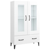 Taszi High Gloss Highboard With 2 Doors 1 Drawers In White