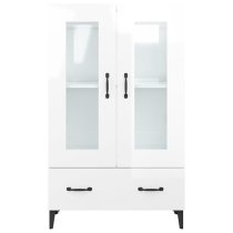 Taszi High Gloss Highboard With 2 Doors 1 Drawers In White