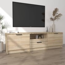 Kenna Wooden TV Stand With 2 Doors 1 Drawer In Sonoma Oak