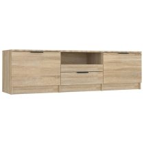 Kenna Wooden TV Stand With 2 Doors 1 Drawer In Sonoma Oak