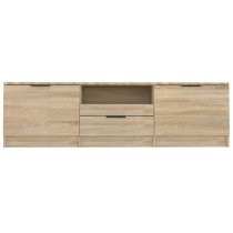 Kenna Wooden TV Stand With 2 Doors 1 Drawer In Sonoma Oak