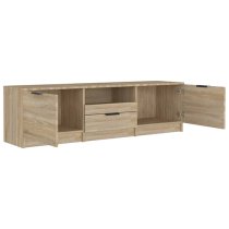 Kenna Wooden TV Stand With 2 Doors 1 Drawer In Sonoma Oak