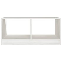 Cason Solid Pinewood Coffee Table With Shelf In White