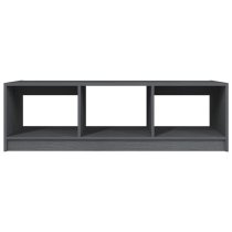 Cason Solid Pinewood Coffee Table With 2 Shelves In Grey