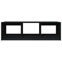 Cason Solid Pinewood Coffee Table With 2 Shelves In Black