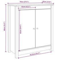 Giles Pine Wood Sideboard With 2 Doors In White