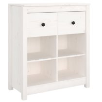 Giles Pine Wood Sideboard With 2 Drawers In White